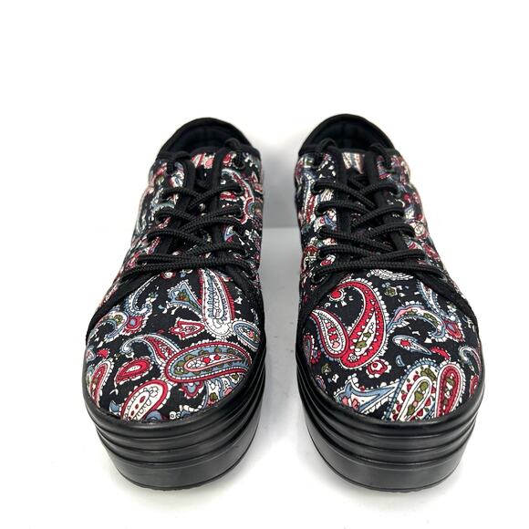 Cute to the Core triple decker paisley women’s platform sneakers shoes. - Picture 2 of 8